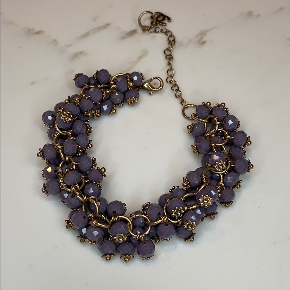 BOGO: Purple and gold bead bracelet